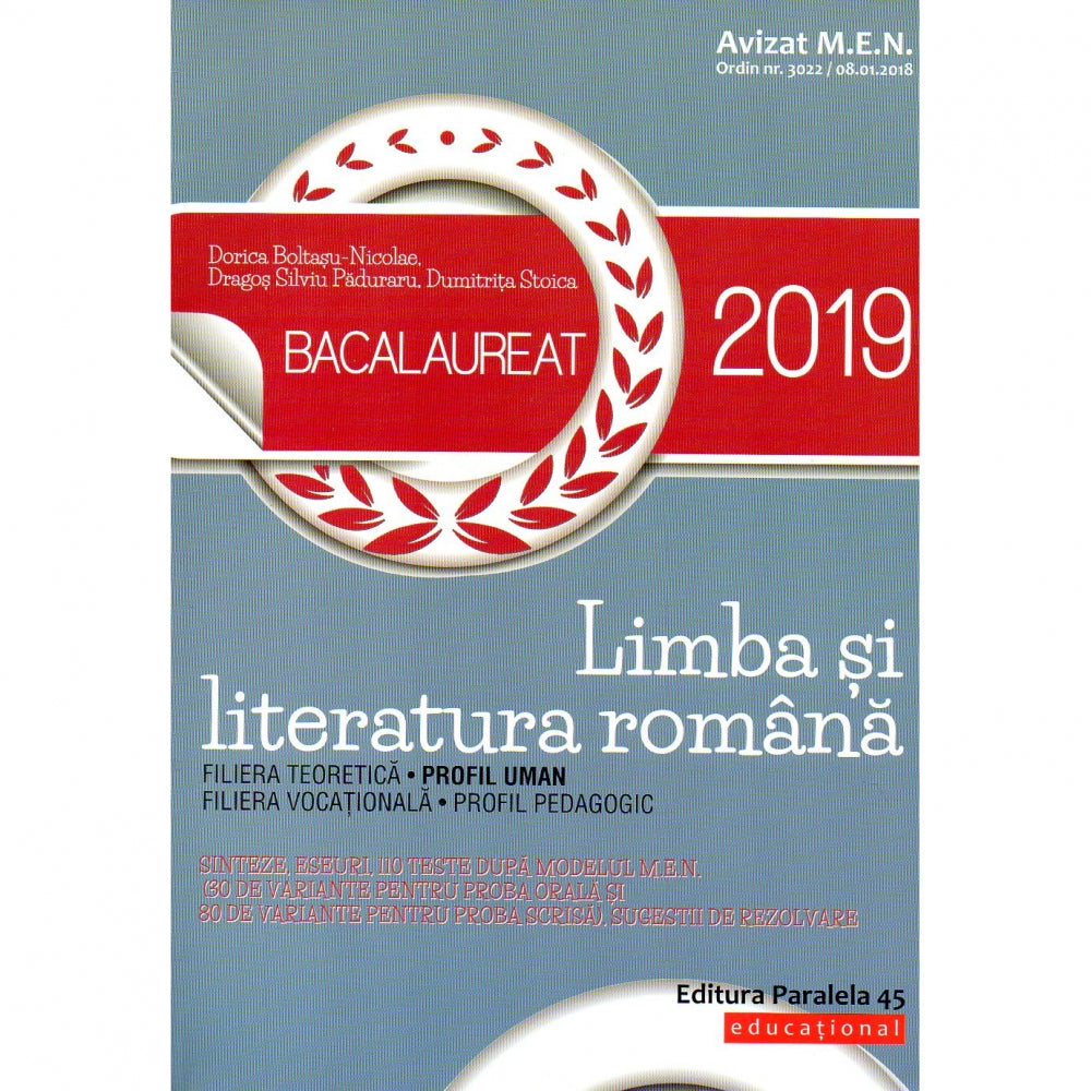 Bacalaureat 2019. Limba si literatura romana. Profil uman, autor Dumitrita Stoica